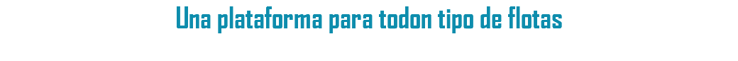 Una plataforma para todon tipo de flotas